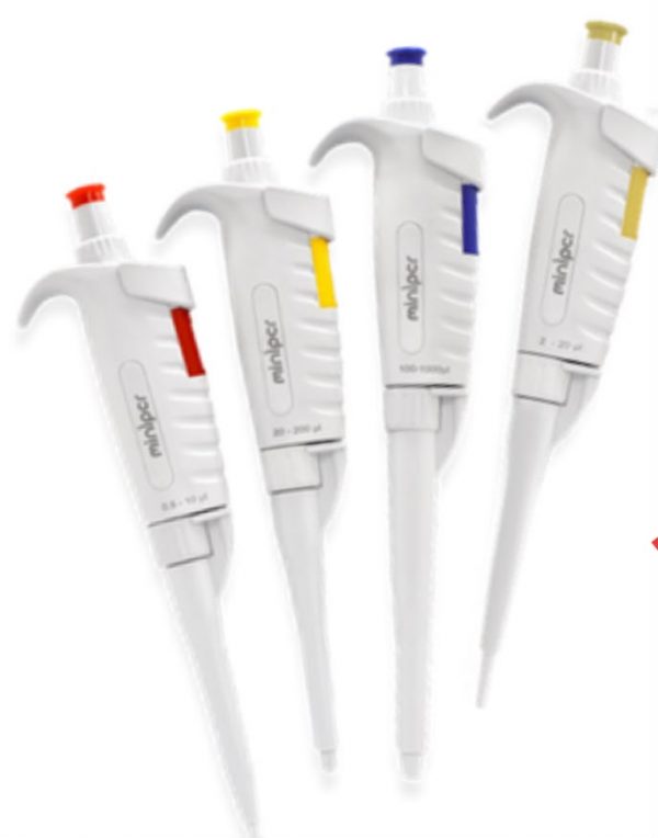 Juego de cuatro micropipetas